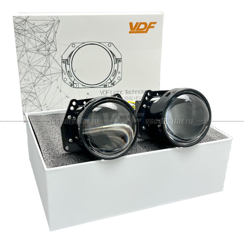 Светодиодные линзы  VDF S5 3.0 5500K Bi-Led (комплект 2 шт)