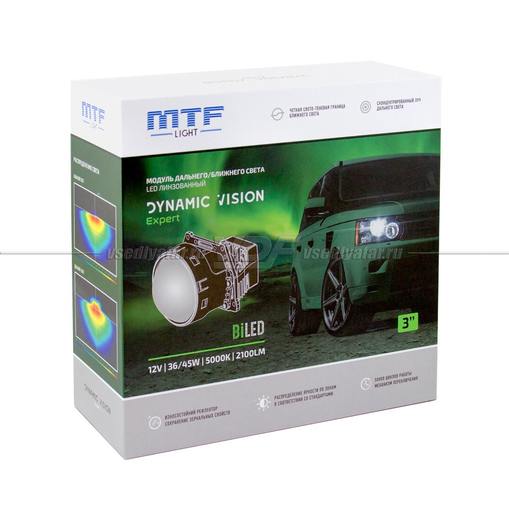 Светодиодные линзы MTF Light Dynamic Vision Expert 3 5000K Bi-Led (комплект 2 шт) HL45K50E