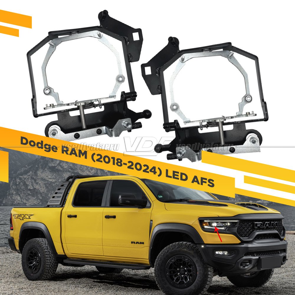 Рамки для установки линз в фары Dodge RAM 2018-2024 LED AFS