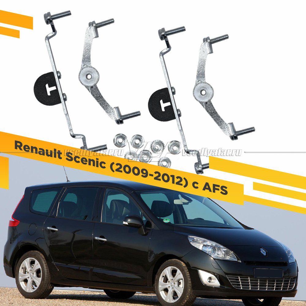 Рамки для замены линз в фарах Renault Scenic 2009-2012 с AFS Раздельная
