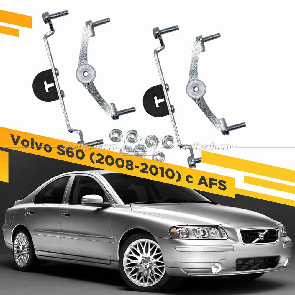 Рамки для замены линз в фарах Volvo S60 2008-2010 с AFS Раздельная